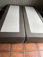 Boxspring met matras. 160x210, Ophalen, Gebruikt, Bruin, 210 cm