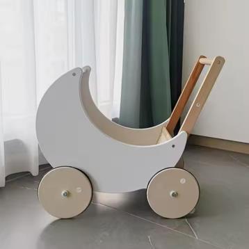 Houten loopwagen in maanvorm - nieuw in doos! beschikbaar voor biedingen