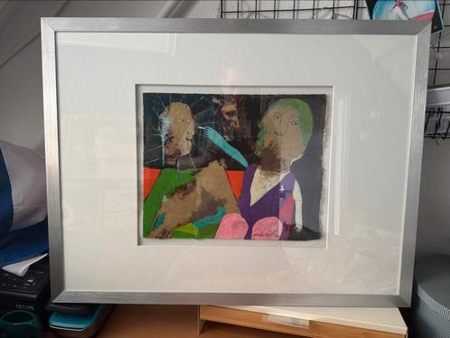 Wouter Stips – “Ik teken voor jou de zon” – ingelijst, Antiek en Kunst, Kunst | Litho's en Zeefdrukken, Ophalen