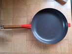 Mooie pan Le Creuset, Huis en Inrichting, Keuken | Potten en Pannen, Ophalen of Verzenden, Zo goed als nieuw, Gietijzer, Koekenpan of Braadpan