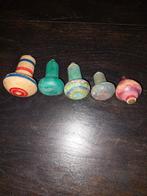 Zweeptol houten tol tollen vintage  retro, Ophalen of Verzenden