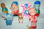 6 vintage vinylplastic pieppoppetjes +tuimelaar. Izgs., Ophalen of Verzenden, Zo goed als nieuw