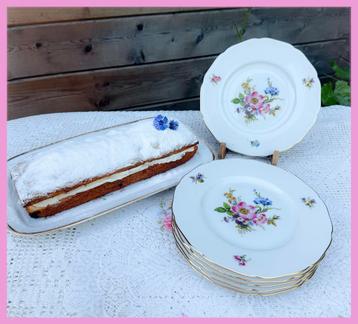 Brocante bordjes high tea servies hutschenreuther beschikbaar voor biedingen