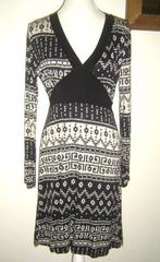 SUPER LEUKE jurk zwart met crême print mt. 42 - NIEUW!, Kleding | Dames, Overige kleuren, Maat 42/44 (L), Nieuw, Ophalen of Verzenden