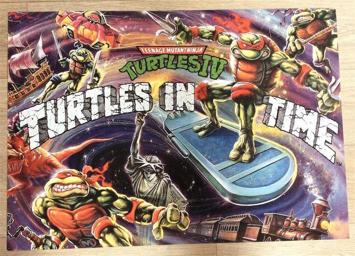 XL KONAMI Teenage Mutant Ninja Turtles Snes Poster, Verzamelen, Posters, Nieuw, Film en Tv, A1 t/m A3, Ophalen of Verzenden