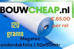 Spinvlies dakfolie 1.50x50mtr, Ophalen of Verzenden, Nieuw, Kunststof, Dakpannen