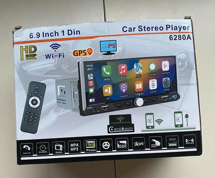 6.9 inch 1 din carplay scherm, Auto diversen, Autoradio's, Nieuw, Ophalen of Verzenden