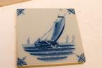 Wandtegel met prent van een boot 49599, Ophalen of Verzenden, Gebruikt