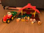 Little people boerderij en grote traktor, met veel diertjes, Speelset, Met geluid, Gebruikt, Ophalen of Verzenden