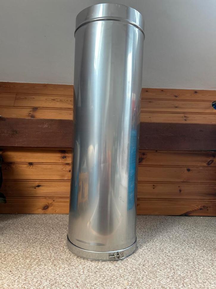 RVS Rookkanaal geïsoleerd, Doe-het-zelf en Verbouw, Verwarming en Radiatoren, Nieuw, Overige typen, 800 watt of meer, 80 cm of meer