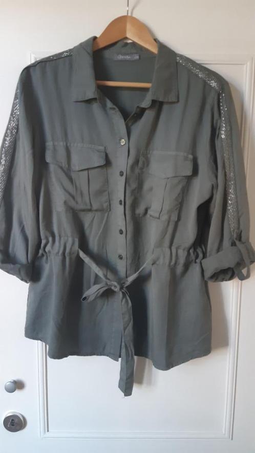 Legergroene blouse/ tuniek Geisha, Kleding | Dames, Blouses en Tunieken, Nieuw, Maat 42/44 (L), Groen, Ophalen of Verzenden