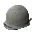 WWII US M1 Helmet With Postwar Sawdust Camo, Verzamelen, Militaria | Tweede Wereldoorlog, Ophalen of Verzenden, Amerika, Helm of Baret