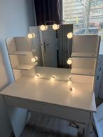 Kaptafel met spiegel en lampjes, Ophalen, 100 tot 150 cm, 50 tot 100 cm, Zo goed als nieuw