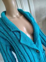 lange dikke golf , vest , gilet, Verzenden, Zo goed als nieuw, Maat 42/44 (L), Blauw