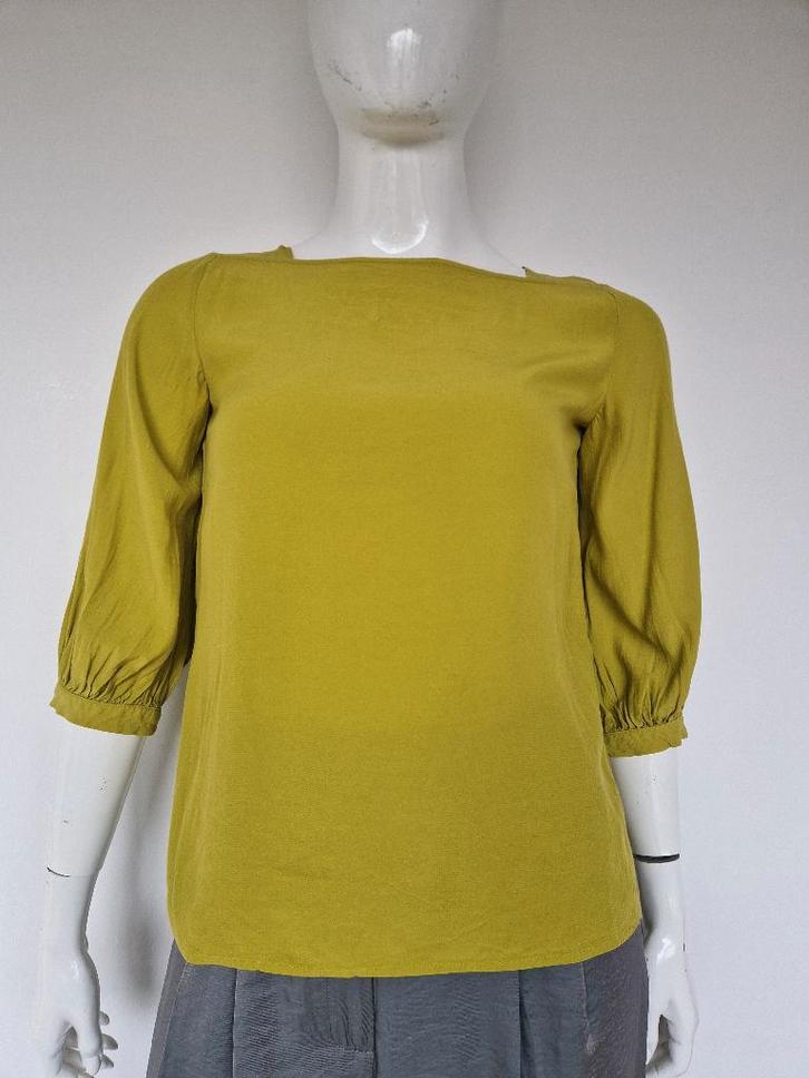 Opus top. Maat 40. Lime., Kleding | Dames, Tops, Zo goed als nieuw, Maat 38/40 (M), Groen, Korte mouw, Ophalen of Verzenden