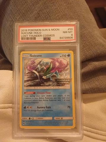 Zeldzame Suicune #59 PSA 8 (Legendary Pokemon Stamp) beschikbaar voor biedingen