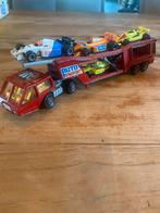 Matchbox Car Transporter met 5 Formule 1 autootjes, Ophalen of Verzenden, Gebruikt
