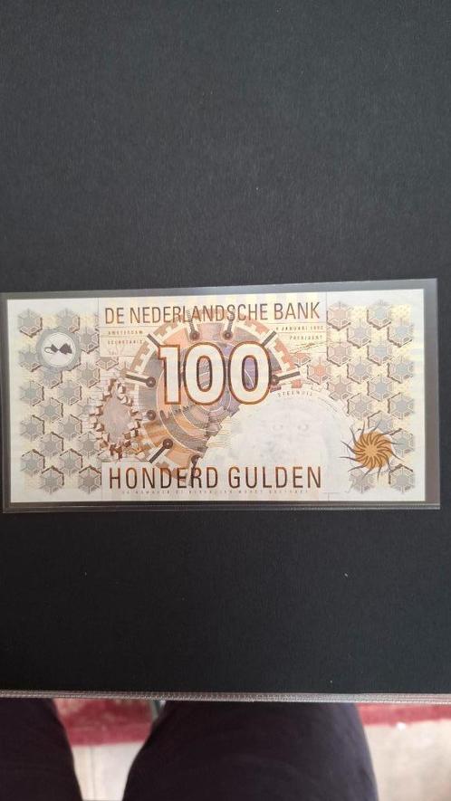 100 gulden, 1992, Steenuil, Postzegels en Munten, Bankbiljetten | Nederland, Los biljet, 100 gulden, Ophalen of Verzenden