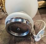 Vintage design tafellamp met melkglas paddestoel, Huis en Inrichting, Lampen | Tafellampen, Ophalen, Gebruikt, Glas, X