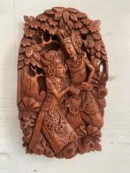 Balinees Wandpaneel Rama en Shinta Houtsnijwerk, Ophalen of Verzenden