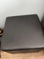 Zwarte vierkante poef, Ophalen, Minder dan 50 cm, Gebruikt, Vierkant
