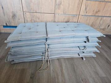 Luxe tuinstoelkussens hoge rug taupe - Set van 6 beschikbaar voor biedingen