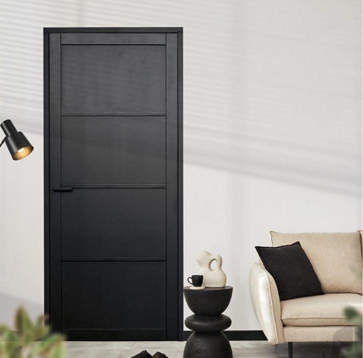 Kwaliteit zwarte binnendeuren stomp en opdek, Doe-het-zelf en Verbouw, Deuren en Horren, Nieuw, Binnendeur, 200 tot 215 cm, 80 tot 100 cm