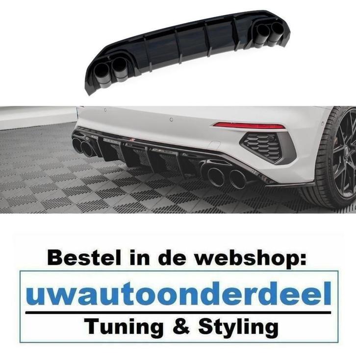 Uitlaat Sierstuk Look Diffuser Voor Audi A3 8Y Sportback S L, Auto diversen, Tuning en Styling, Verzenden