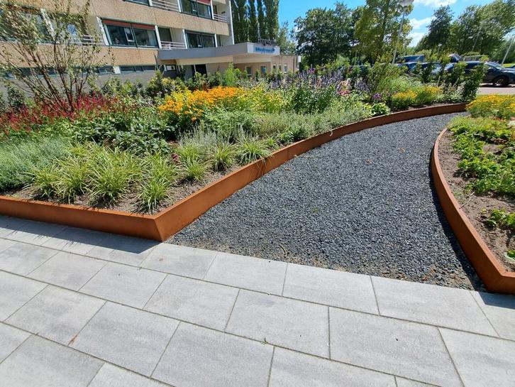 Cortenstaal maatwerk plantenbakken borderranden 3mm corten, Tuin en Terras, Bloembakken en Plantenbakken, Nieuw, Metaal, Balkon