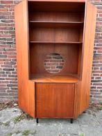 Vintage jaren 60 hoekkast teakhout opbergmeubel, Ophalen