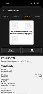 Goedkope tickets Kensington 4 december Ziggodome, Tickets en Kaartjes, Concerten | Pop, Twee personen, December