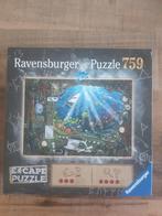 Ravensburger Escape Puzzle  - In de onderzeeër (759 stukjes), Ophalen of Verzenden, 500 t/m 1500 stukjes, Zo goed als nieuw, Legpuzzel