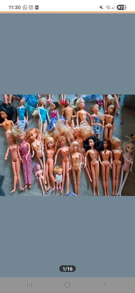 Barbies met kleding,meubels, accessoires  van vroeger, Kinderen en Baby's, Speelgoed | Poppen, Gebruikt, Barbie, Ophalen