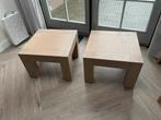2 Massief Eiken tafeltjes, Huis en Inrichting, Gebruikt, 50 tot 100 cm, Modern, Minder dan 50 cm