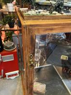 Antieke winkelvitrine, glas rondom, groot model, Huis en Inrichting, Kasten | Vitrinekasten, Ophalen, Gebruikt, 50 tot 100 cm