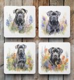 Cane Corso Aquarel onderzetters met houder, Ophalen of Verzenden, Nieuw, Glas of Kopje