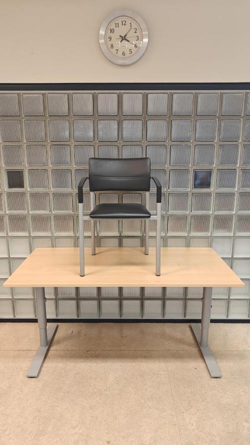 Wiesner Hager Alu form Zwart leer, Huis en Inrichting, Stoelen, Zo goed als nieuw, Vijf, Zes of meer stoelen, Kunststof, Leer