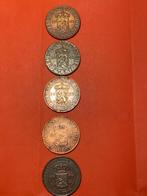 2 1/2 cent Nederlands Indië, Postzegels en Munten, Munten | Nederland, Ophalen, Koningin Wilhelmina, Overige waardes, Setje