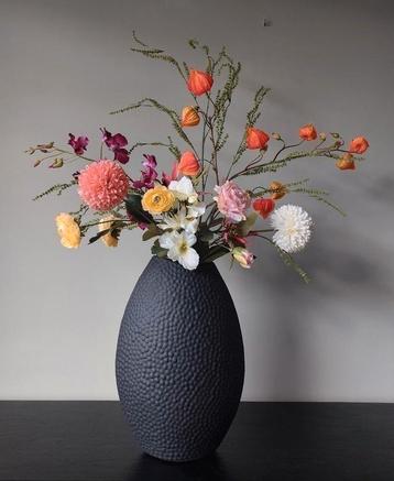 Boeket zijden bloemen Plukboeket incl vaas H100 cm Nieuw beschikbaar voor biedingen