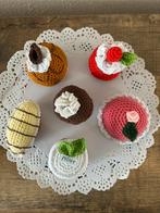 6 gebakjes gehaakt, Hobby en Vrije tijd, Breien en Haken, Verzenden, Nieuw, Haken, Overige typen