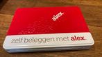 Zelf beleggen met alex, plat, rood wit, rechthoekig, Ophalen of Verzenden, Zo goed als nieuw, Overige, Overige merken