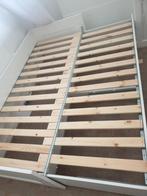 Wit bedframe met lattenbodem Ikea uittrekbed 80x200 cm, Wit, Tweepersoons, Ophalen of Verzenden, Zo goed als nieuw
