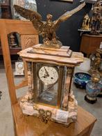 Grote antieke pendule 57x32 cm. Brons marmer. €395., Ophalen