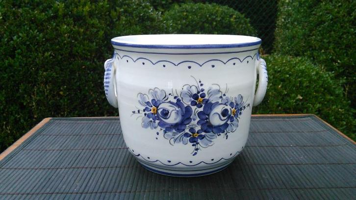 Vintage bloempot botanica handmade, Tuin en Terras, Bloempotten, Binnen, Rond, Ophalen of Verzenden