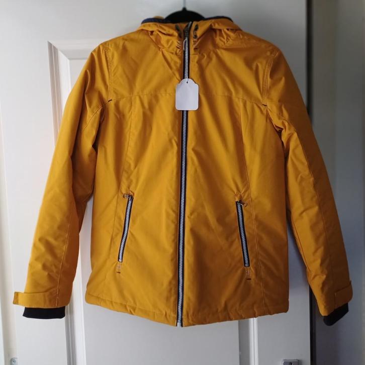 Winter Jas met capuchon Oker Geel S 36 Nieuw ( Jool ), Kleding | Dames, Jassen | Winter, Nieuw, Maat 36 (S), Geel, Verzenden