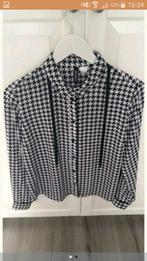 Zwart wit geruite blouse van h&m mt 40 1 x gedragen, Maat 38/40 (M), H&M, Ophalen of Verzenden, Zo goed als nieuw