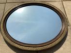 Antieke ovale spiegel met houten lijst, Antiek en Kunst, Antiek | Spiegels, Ophalen, Ovaal, 50 tot 100 cm