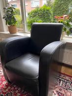 Twee bruine leren stoelen, Minder dan 50 cm, Gebruikt, Minder dan 75 cm, Leer