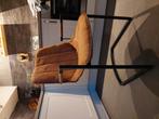 4 eetkamerstoelen met slede-voet en leuning, Ophalen, Gebruikt, Zwart, Vier
