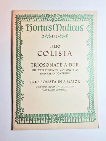 Colista Trio Sonata A, Hortus Musicus Stijkers +begeleiding beschikbaar voor biedingen